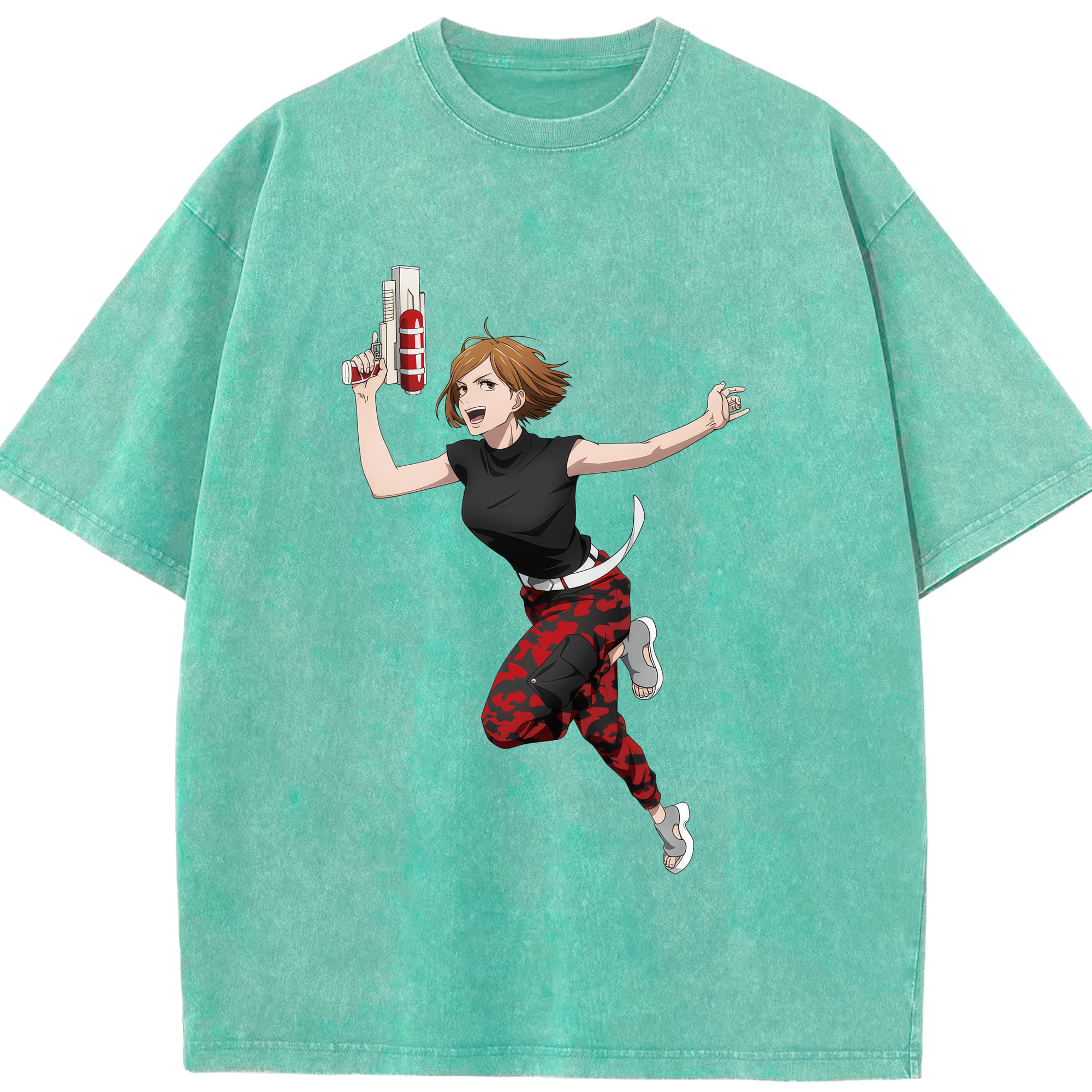 （画像用） 呪術廻戦 Jujutsu Kaisen 綿100% ヴィンテージ風 半袖Tシャツ（フロントプリント）